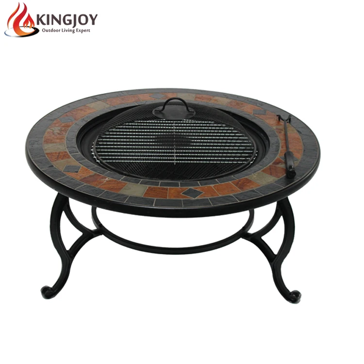 Antique Natural Stone Fire Pit With Copper Accents 34 Inch Buy