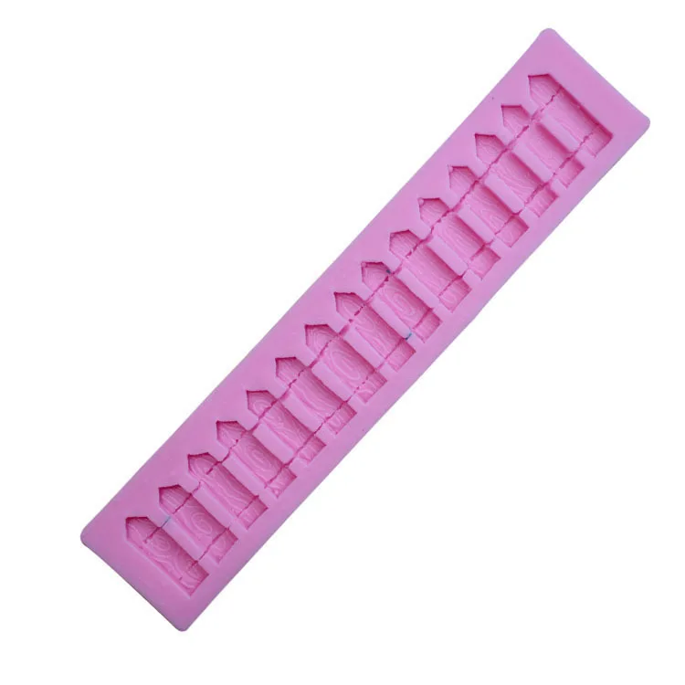 

Silicone Fence Shaped Cake Mold 3D Fondant Cake Decoration Tool, As the picture