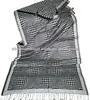 High Quality Viscose Jacquard black white simple scarves