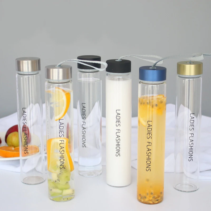 

Wholesale Glass Juice Bottle with Metal Screw lid, Gold,blue,silver