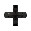 Custom 4 way corner connector of aluminum profile and plastic