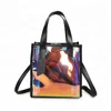 4 Colors Laser PU leather Handbag Iridescent Tote Bag Shiny Reflective Shoulder Crossbody Jelly Beach Bag