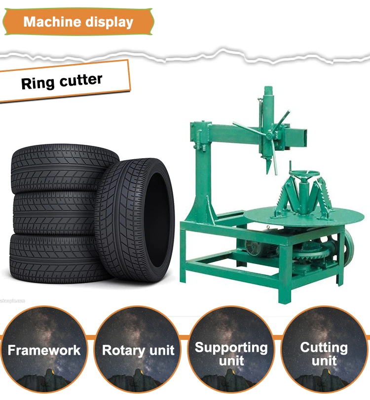 Fullyautomatic Tire Cutter Block Cutter Tire Steel Wire Separator With