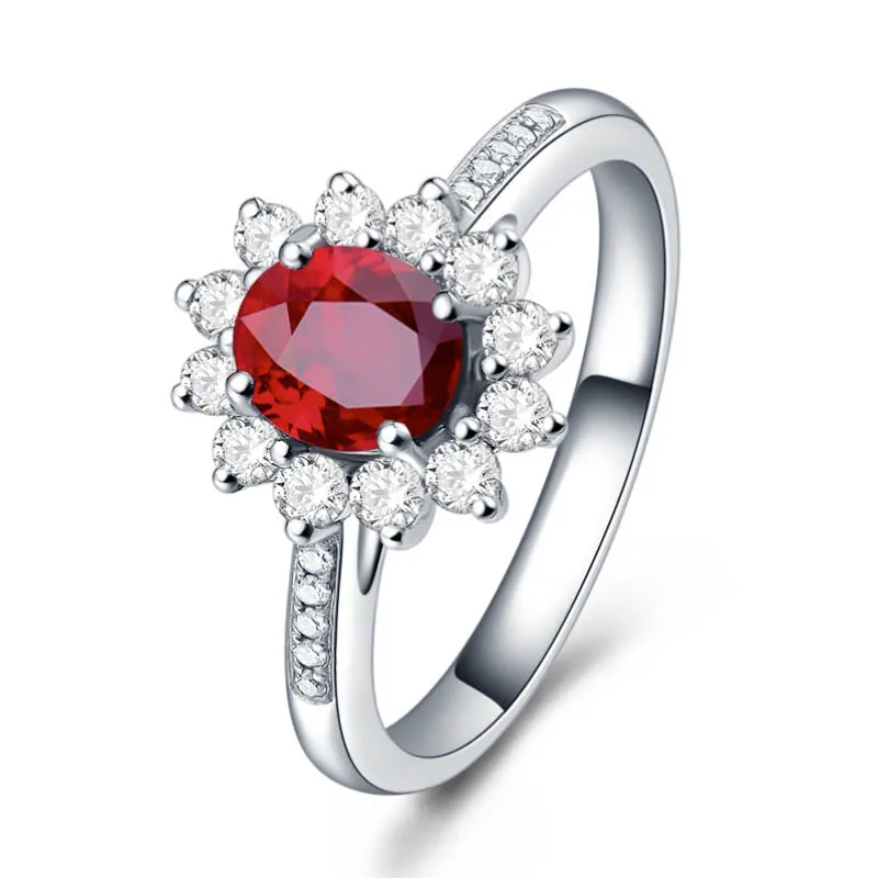 

wholesale classic 1.03ct precious natural red ruby gemstone 18k gold ring fine jewelry for women