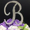 Rhinestone Crystal Wedding Cake Topper Letters A to Z cake topper Wedding Engagement Birthday party Cake Decor