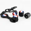 Auto Spare Parts Black Color Metal keychain Alloy Tire Valve Cap On The Wheels