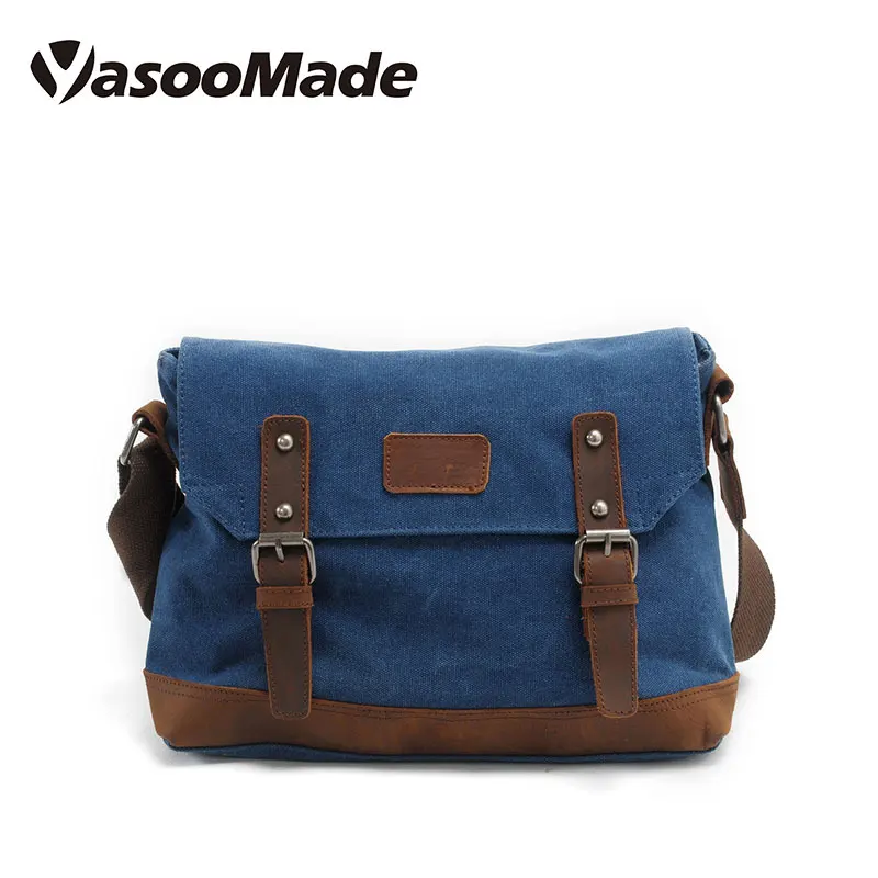 

2019 waterproof Mens Canvas Leather Sling Shoulder Cross body Bag