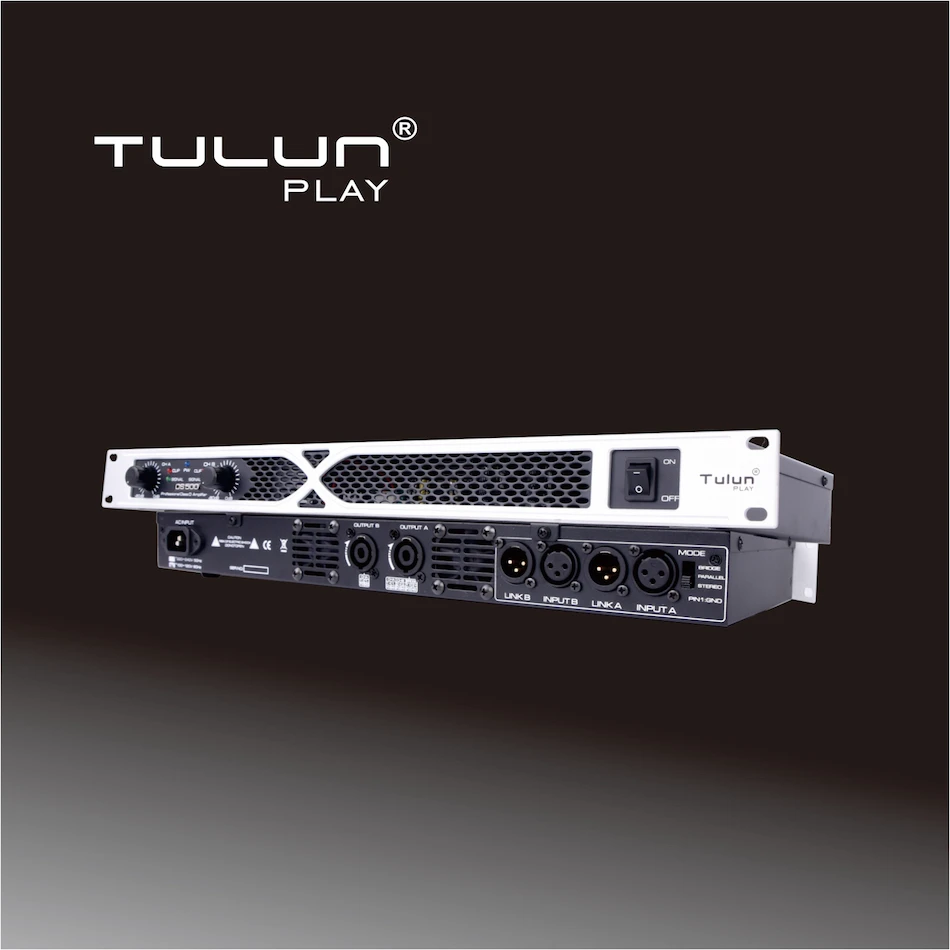 Tulun play DS500 2CH 2* 500w @8ohms 1u class d Living Room Party KTV Bar power amplifier