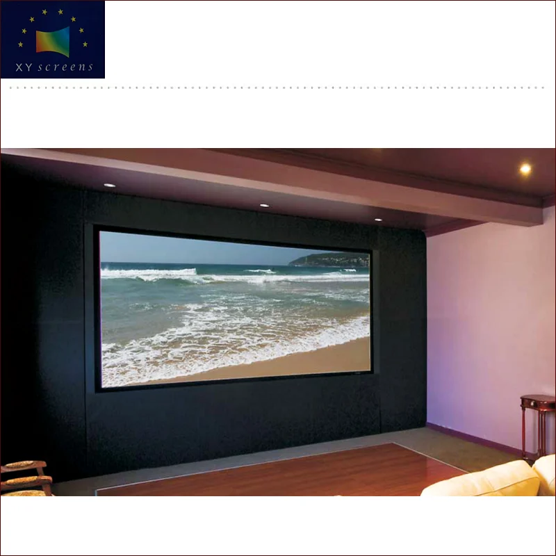 

4K Home Theater Long Throw Woven Acoustic Transparent Projector Screen Fabric with Ultra Thin Frame Sound Max4K