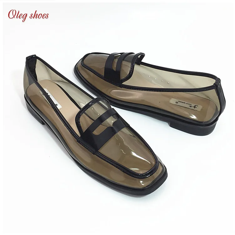 transparent loafers