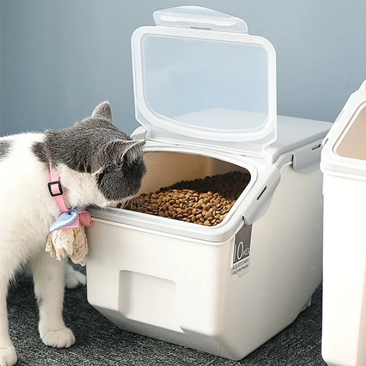 

Incredible Solutions airtight large dog eco food container, Blue transparent grey