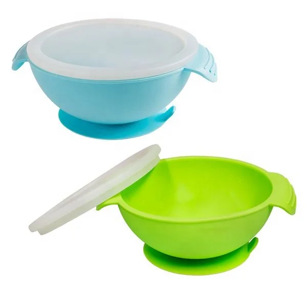 Bhd Silicone Baby Bowl With Lid,Spill Proof Feeding Bowl With Suction