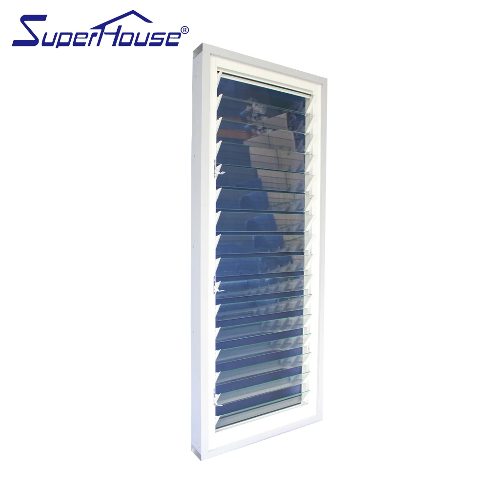 Australian standard air flow fixed aluminium shutter glass louver windows