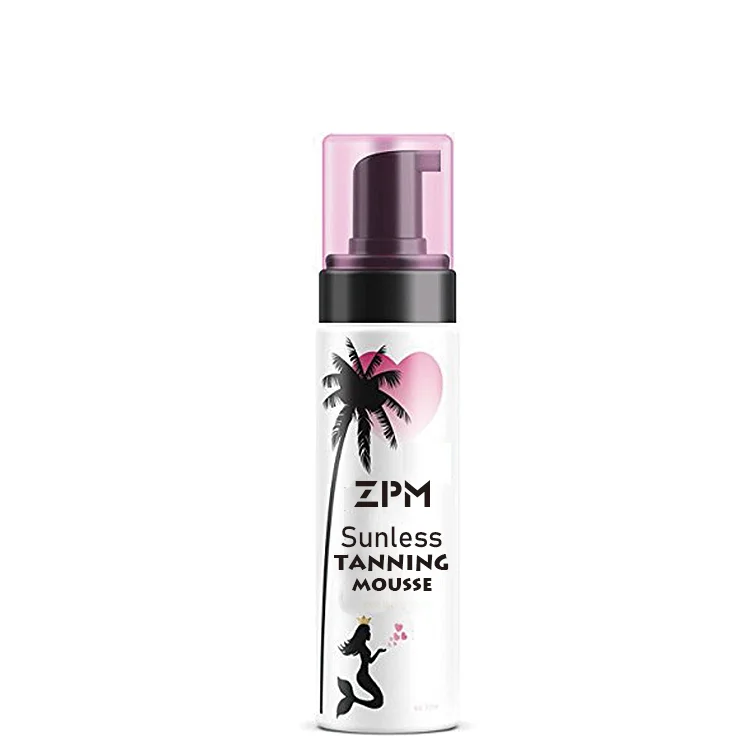 

ZPM OEM/ODM Private Label Amazon Hot Sale Natural Spray tan lotion Suntan oil Deep Dark Body Lotion Self Tanning Mousse, Customized color