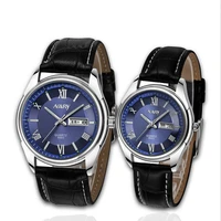 

2019 Top Brand luxury Relogio Masculino Nary couple Watches with Leather band waterproof quartz watch mens Wristwatches