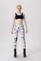 New Arrival Women Yoga Pants Tiger head Letters Stripe Print Fitness Running Gym Sports Elastic Trousers