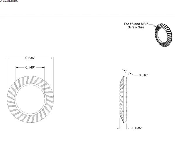 

DIN9250-VS Belleville Spring Lock Washers for Socket Head Screws