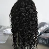 water wave 130% density indian hair lace front wig with natural looking hair line