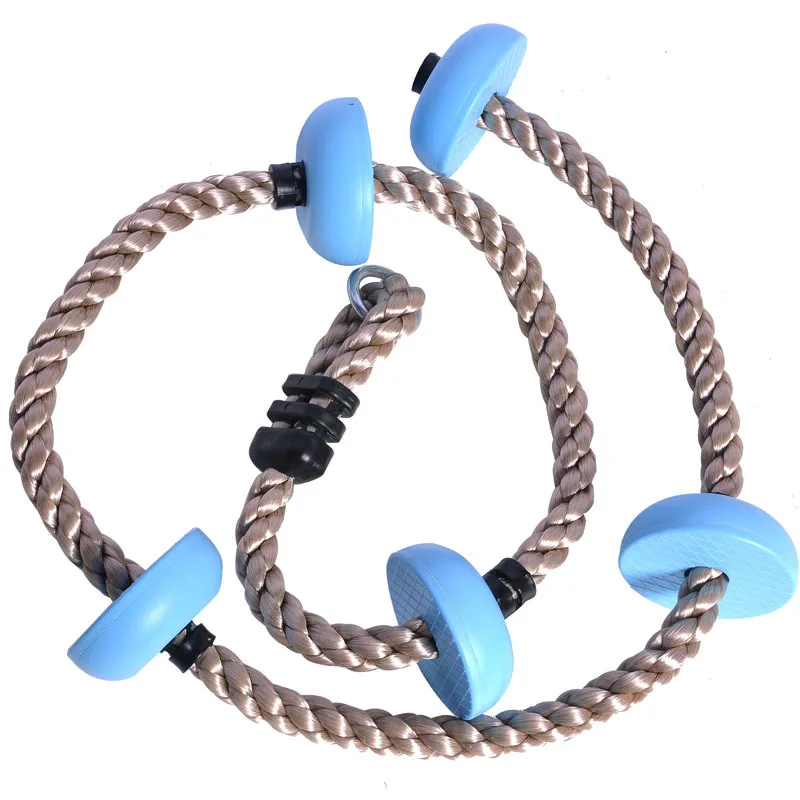 

Children's climbing rope with sturdy plastic climbing discs and platforms outdoor indoor swings