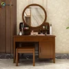 Classical Bedroom Small Apartment Mini Dressing Table Dresser with Mirror