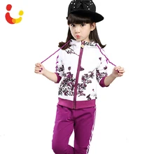 2016 Spring Baby Girls Clothes Jacket Floral Kids Hoodies+Pants Kids Tracksuit For Girls Clothing Sets Girls Sport Suit 291