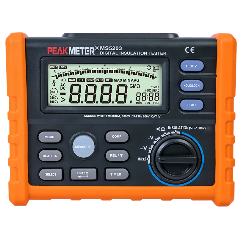 Ms5203 1000v Megger Contact Resistance Meter Digital Resistance Panel