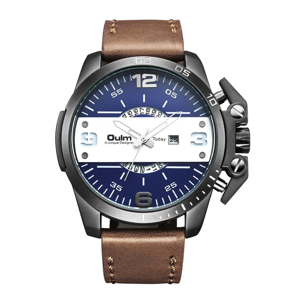 

OULM 3745 Men Quartz New Design Military Sport Watch Fashion Clock, 2 color for you choose