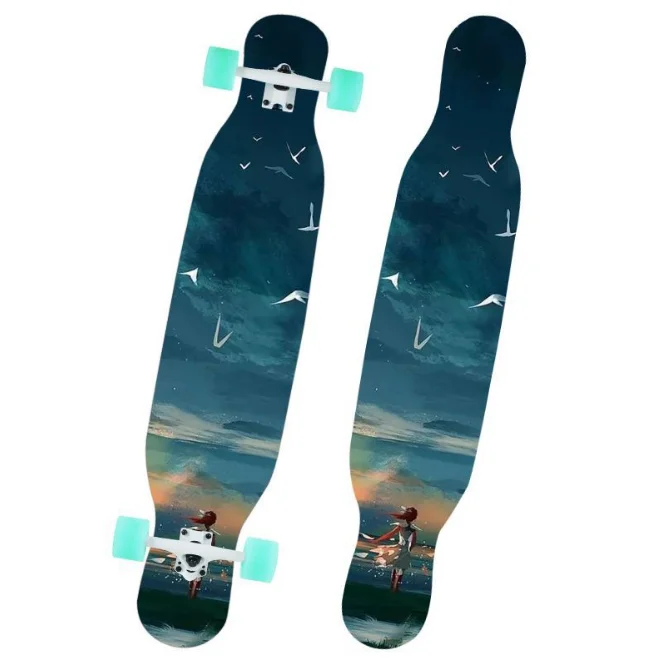 

AR944 46inch wave board skateboard 9 Layer Russian Maple Wood Skate Board types longboard skate Fancy Skateboard