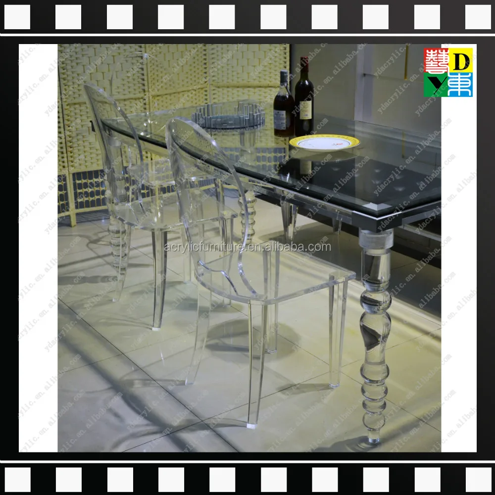 Plexi luxe ontwerp acryl eettafel set elegante acryl woonkamer ...