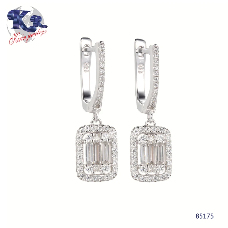 

Earring For Women Jewelry Display Baguette Zirconia Stone Jewellery Stock