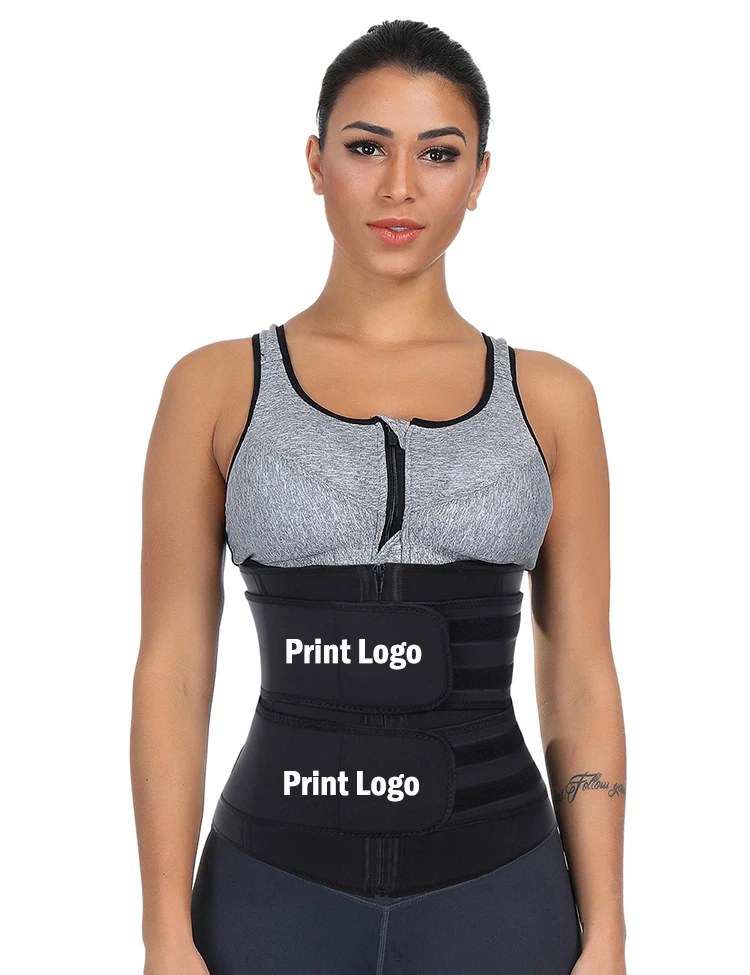 

Custom Private Label Double Belt Shaper Slim Belt Tummy Control Underbust Corset Waist Trainer, As shown;custom is ok.