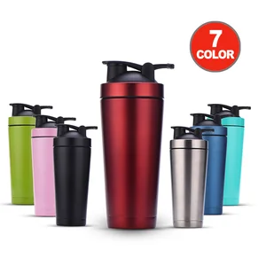 Image of Perfect Custom Logo Stainless Steel Shake Workout Fitness Cup Mixer Insulated Metal Gym Protein Shaker Cup with Ball TMSS0281