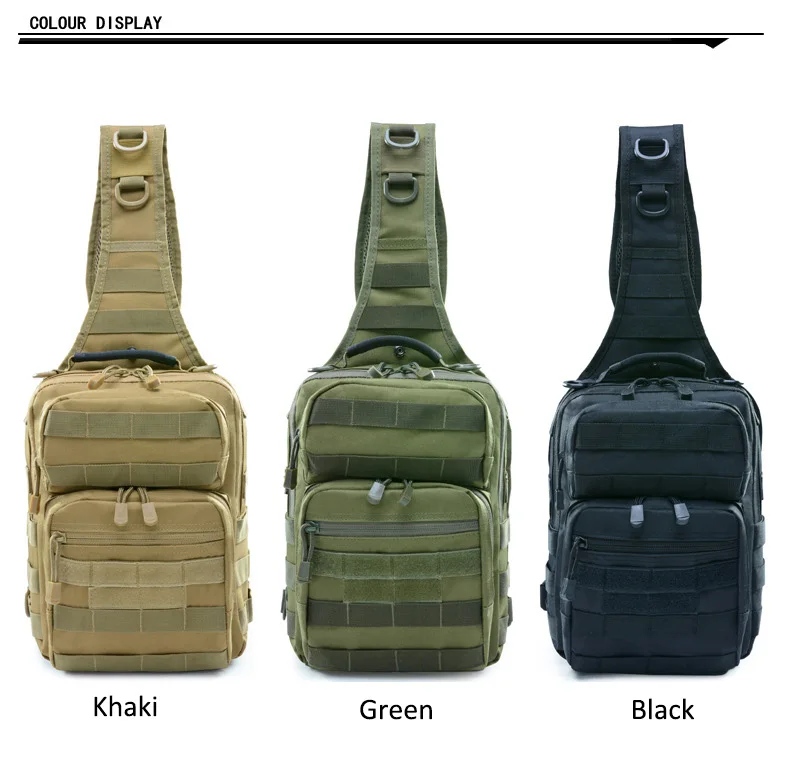 Tactical Single Shoulder Messenger Bag, Chest Bag, Casual Office Small shoulder cross body backpack for men women