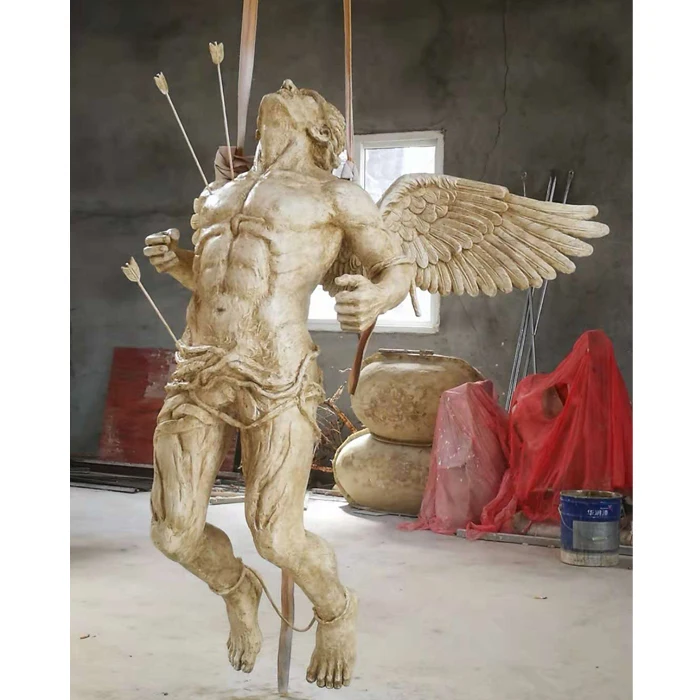 Custom Made Life Size Fallen Angel Fiberglass Sculpture Buy Life Size
