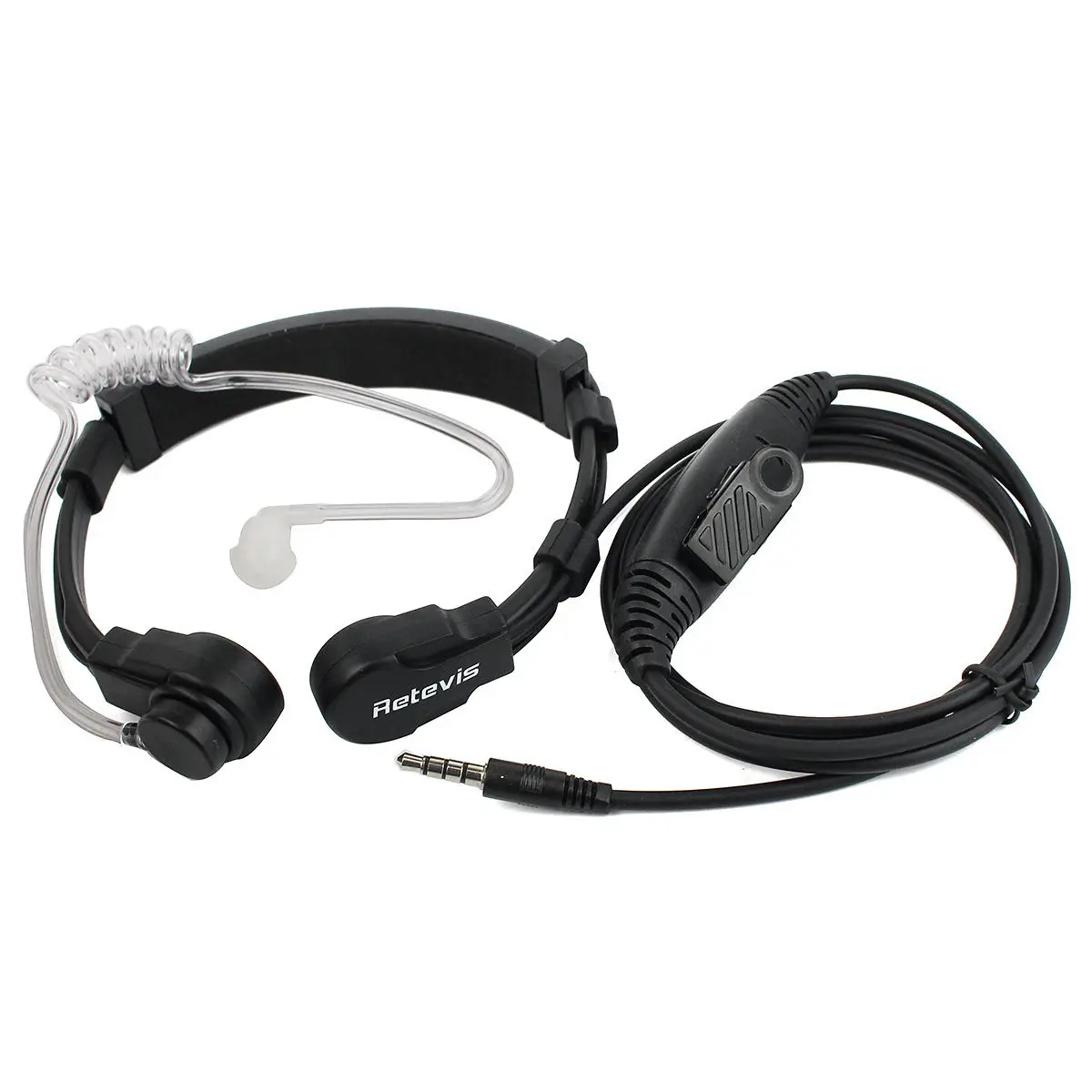 New Eal002 1pin 3.5mm Earpiece Air Tube Headset Throat Mic Ptt For