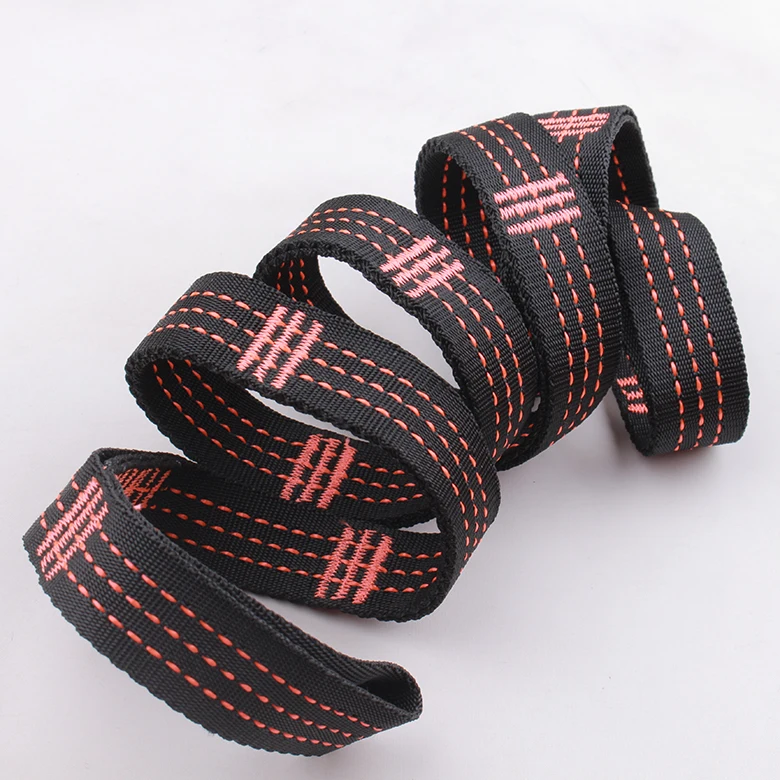 

Nylon Exercise Multifunction Yoga Accessories Adjustable Hammock Straps With 11 loops, 5 color