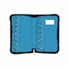 Portable A4 PU Leather Zippered Case Document Portfolio Bag With Key Chain Folder