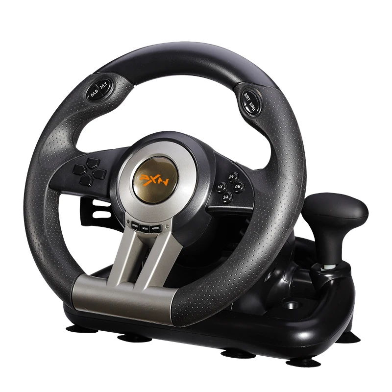 

PXN-V3II Factory Vibration Racing Steering Wheel Controller for PC/PS3/PS4/XBOX/SWITCH, Black