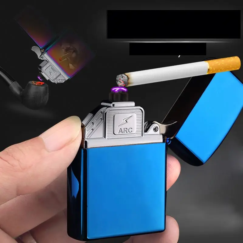 

High quality long lasting double arc rechargeable cigarette usb lighter from Original Lighter wholesale 219, Mixed