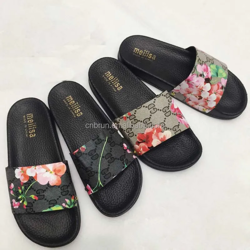 

new design printing anti-skip slide sandal for lady, Picture