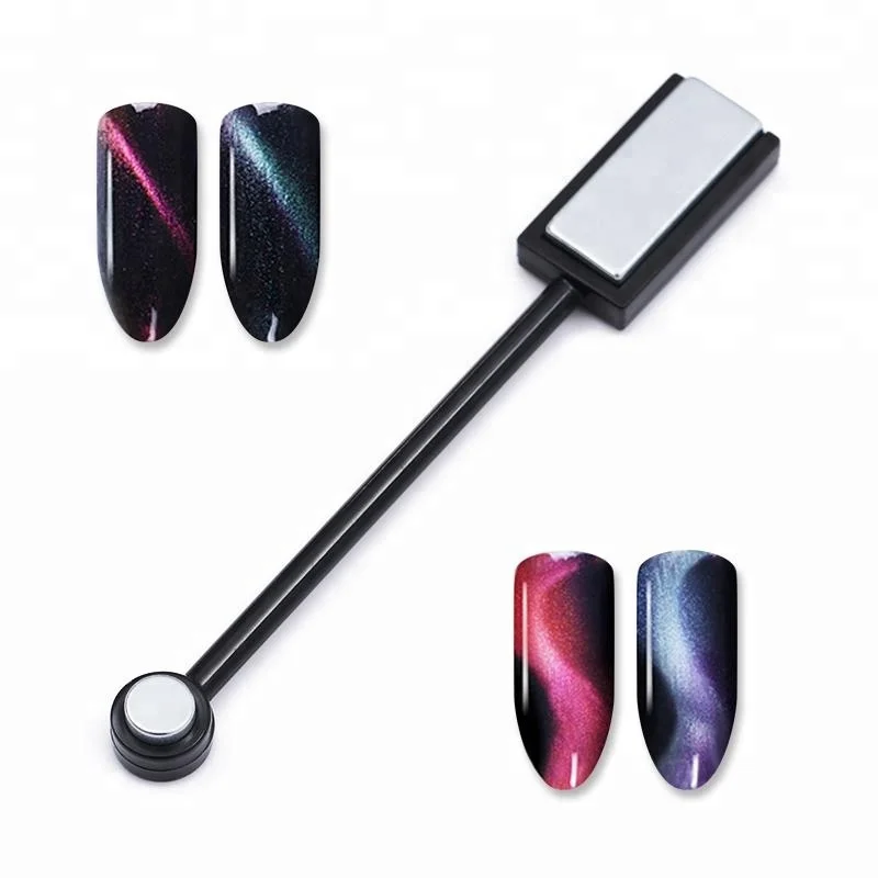 

BORN PRETTY Black Handle 3D Effect Plate for UV Gel Manicuring Nail Art Board Strong Cat Eye Magnetic Stick