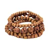 LYSP001 Fashion stretch bracelets men and women skull wood bracelet set 4 sets wholesale