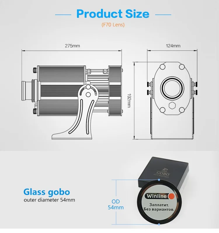 logo floor projector 40W LED outdoor gobo light waterproof IP65