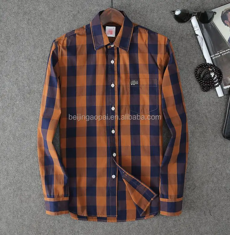 
2020 shirt factory brand names fashion blue mens plaid flannel shirts 