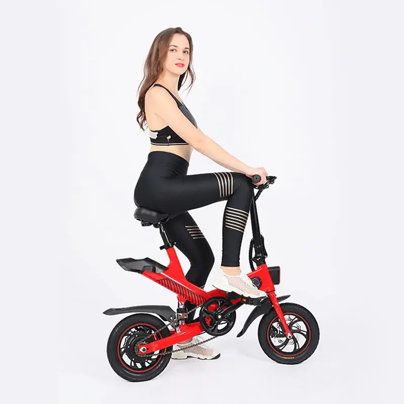 

2018 new stylish and convenient electric folding bike, Black;white.red