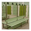 Modern Gym Hall Changing Room Sit up Wooden Bench with Clothes Hook