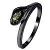 customized black gold estate engagement ring