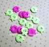 2 holes apple shapes plastic resin craft buttons