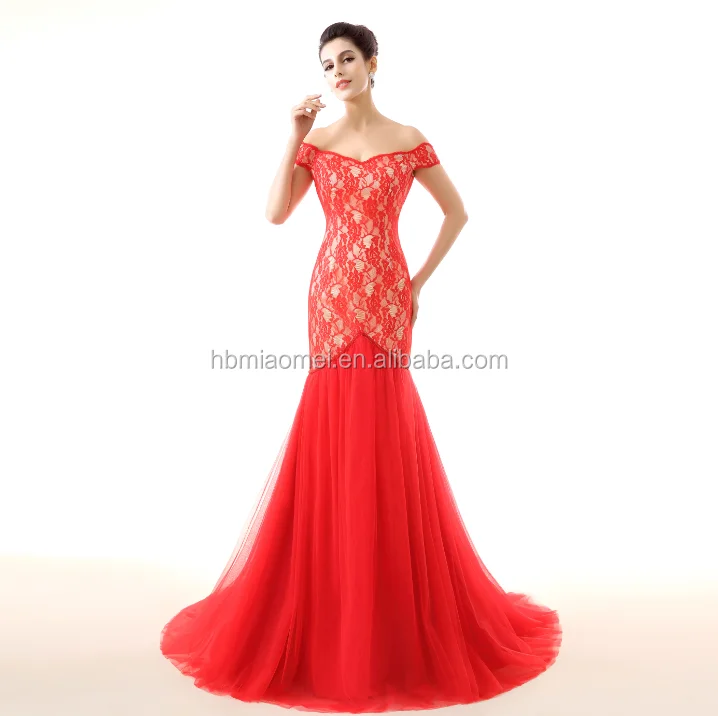 

red wedding dress 2017 new model mermaid lace bridal dresses
