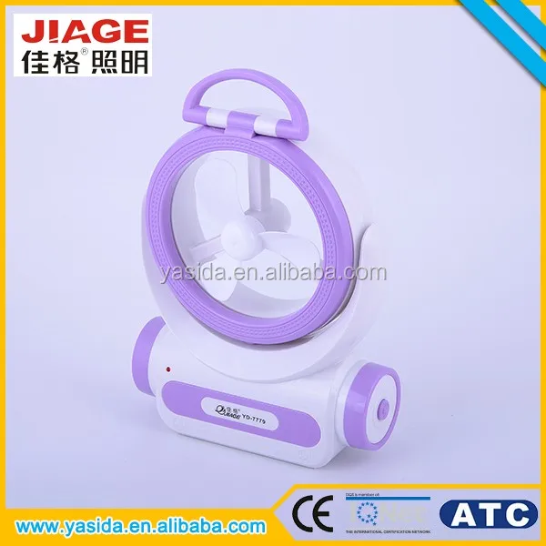 Factory prices fashionable flexible rechargeable led working table lamp with fan